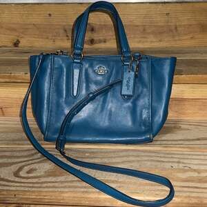 Coach Carryall Smooth Leather Shoulder Bag in Teal